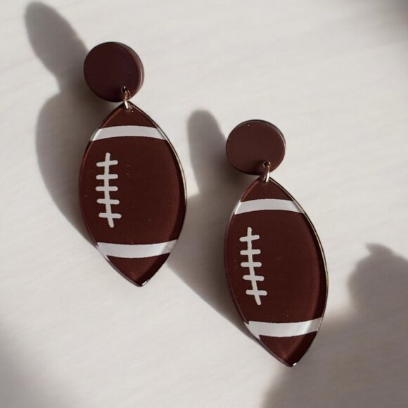Football Lightweight Drop Earring - Picture 3 of 4